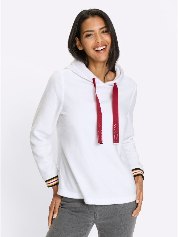 Fleece-Shirt in weiß