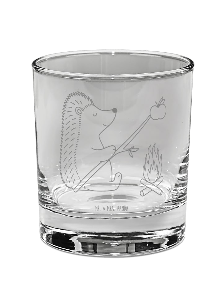 Wasserglas Igel Grillen ohne Spruch in Transparent