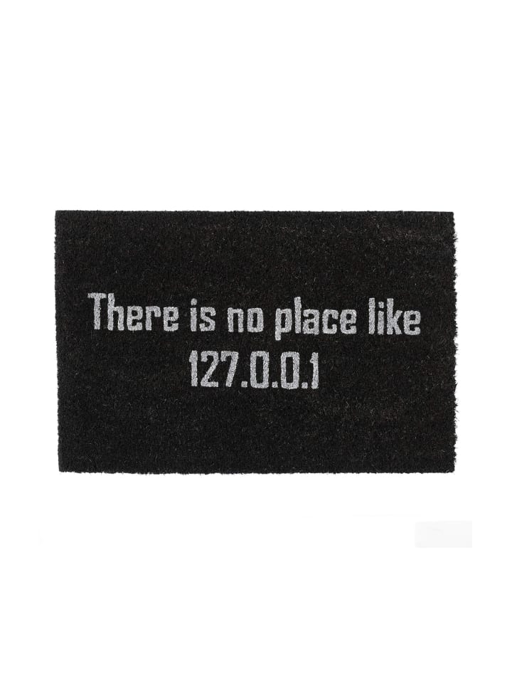 Fußmatte Home "127.0.0.1" in Schwarz - (B)60 x (T)40 cm