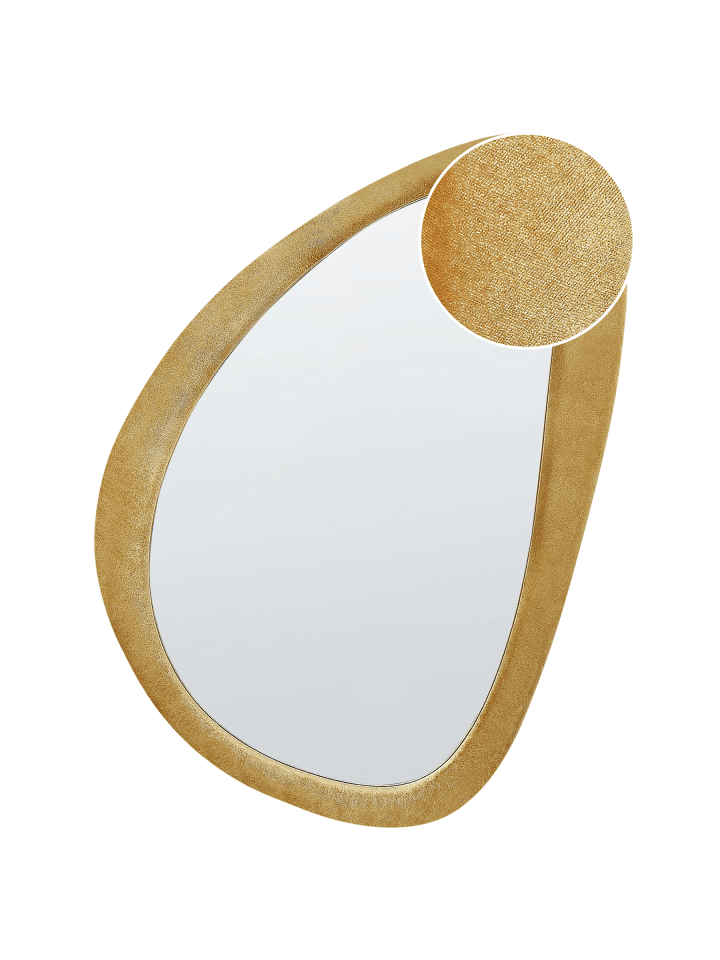 Wandspiegel VENAS in Gelb - (W) 61 x (H) 91 x (L) 3 cm Vertikal