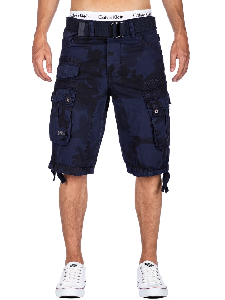 Herren Regular Fit Shorts Mid Waist in Navy