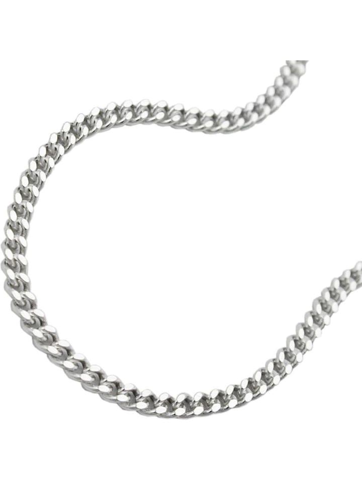 Kette 2mm Flachpanzerkette 2x diamantiert Silber 925 60cm in silber