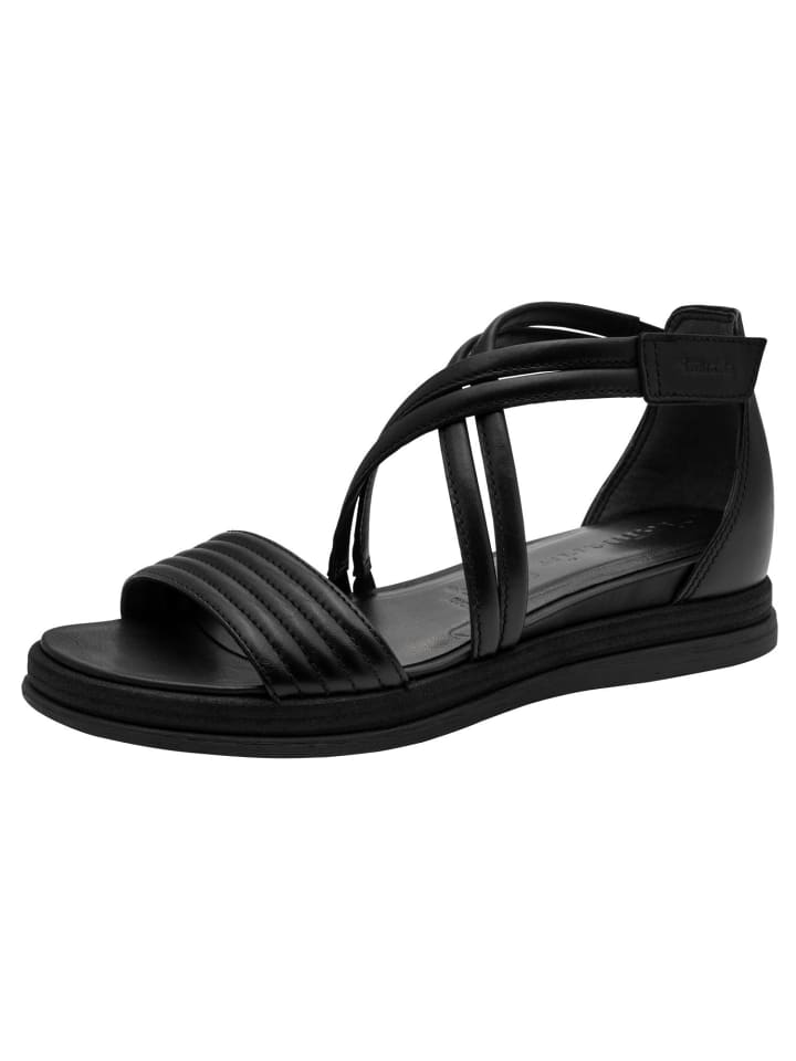 Sandalette in BLACK LEATHER