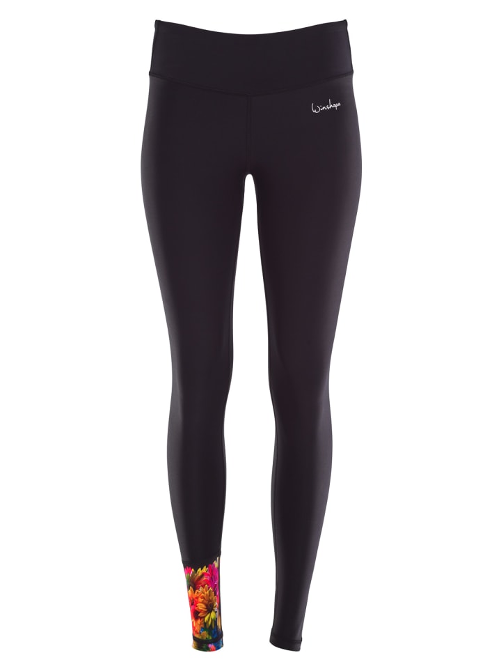 Functional Power Shape Tights AEL106 in rainbow flowers