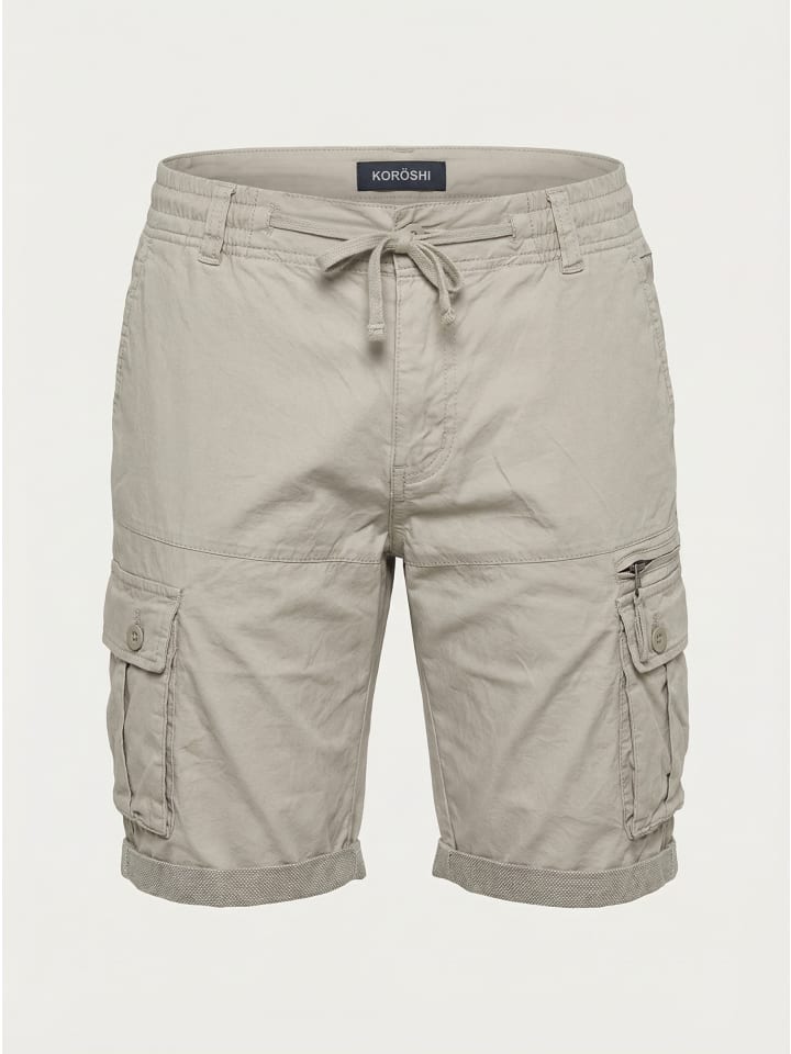Herren cargo baumwollshorts in grau