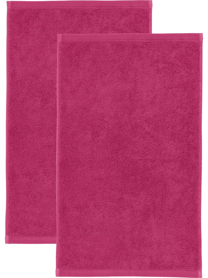 Frottier Gästetuch 2er-Pack Heidenheim in fuchsia