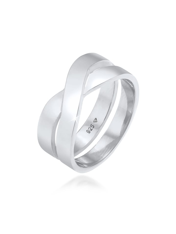 Ring 925 Sterling Silber Kreuz in Silber