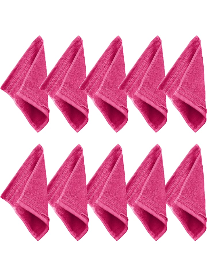Frottier Seiftuch 10er-Pack Heidelberg in pink