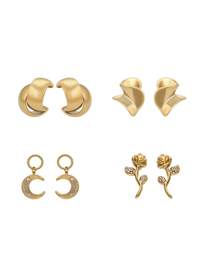 Women Earrings Set in gold