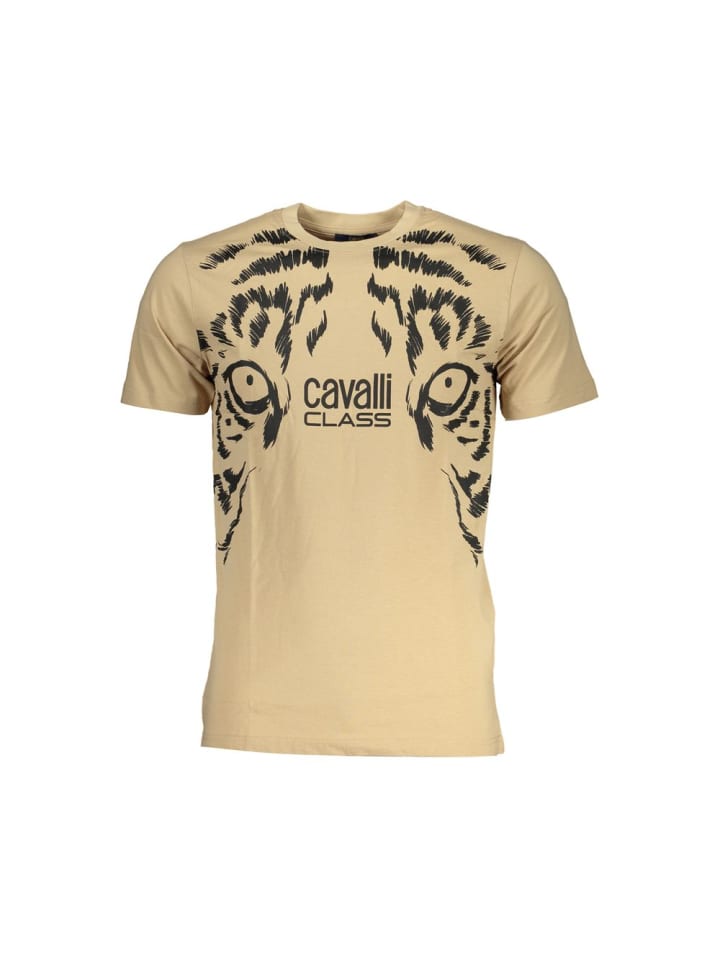 Beige Baumwolle Herren T-Shirt