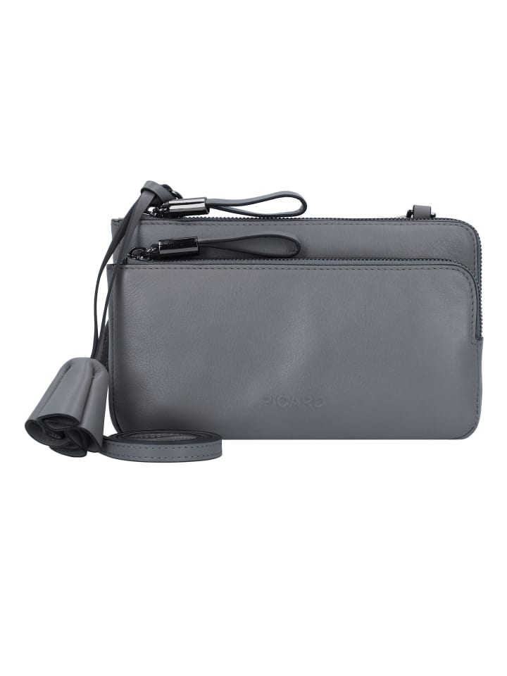 Bella Umhängetasche Leder 20 cm granite