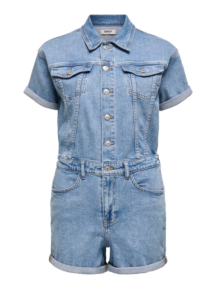 Jeans-Jumpsuit in Light Blue Denim