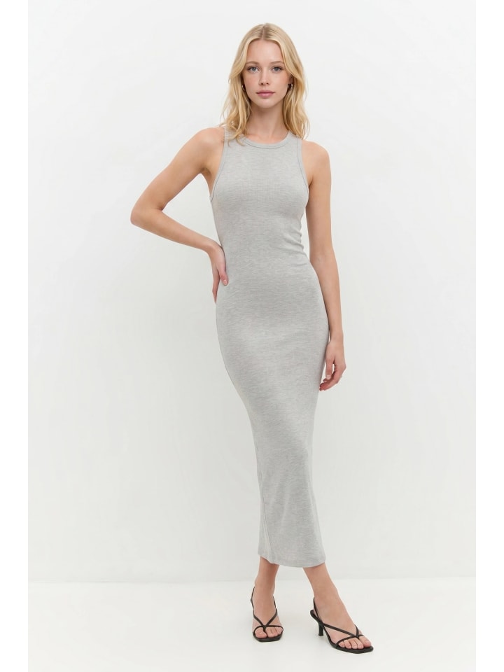 Kleid in Grau meliert