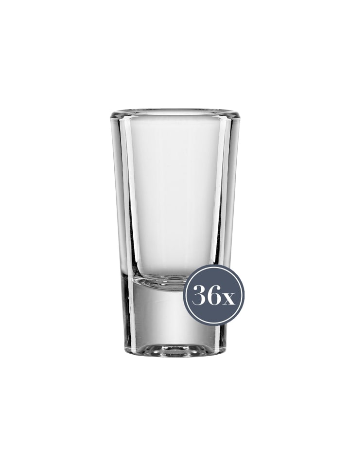 36er Set Schnapsgläser Niko in Transparent 30 ml