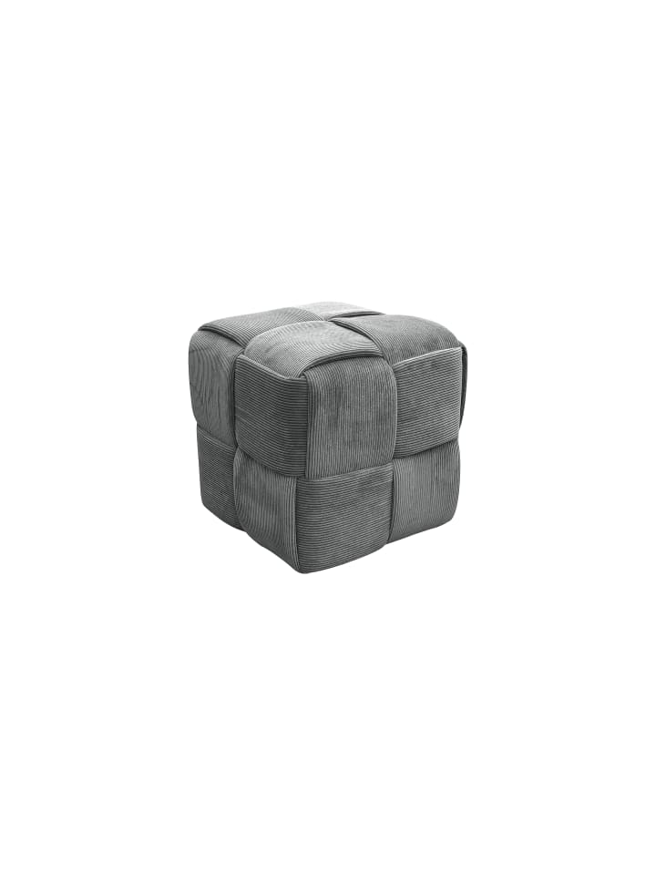 Pouf Urban in grau - B 40, H 41, T 40 cm
