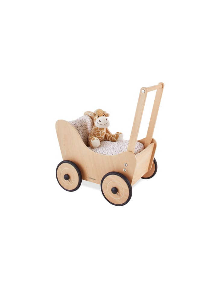 Puppenwagen Sarah, inkl. Bettzeug Dessin Blümchen, rosa, 4-tlg., 53 x 35 x …