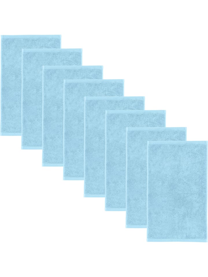 Frottier Gästetuch 8er-Pack Heidenheim in bleu