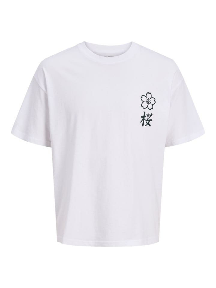 Kurzarm T-Shirt Jjdylan Baumwolle in white