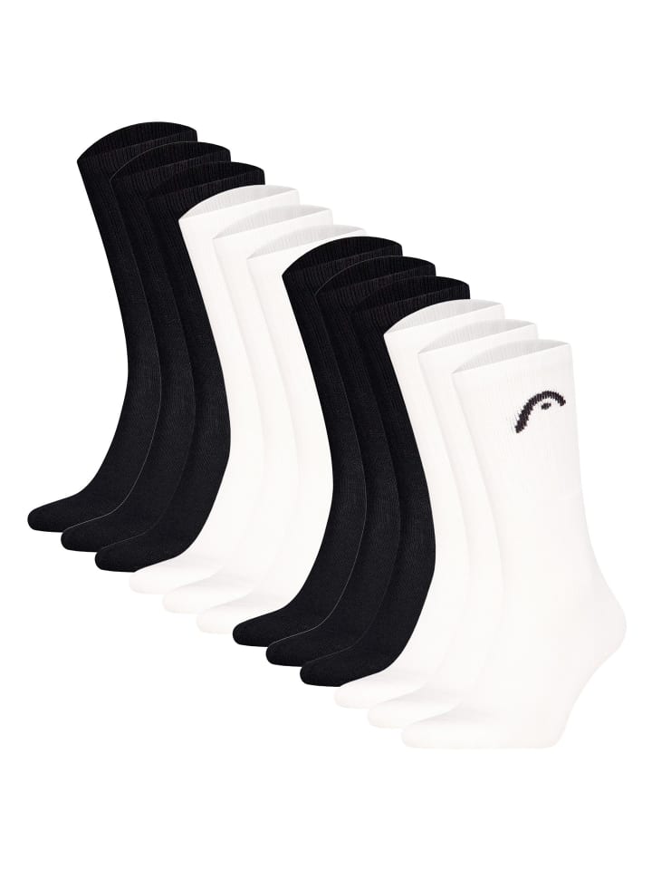 Socken 12er Pack in 2xSchwarz/2xWeiß