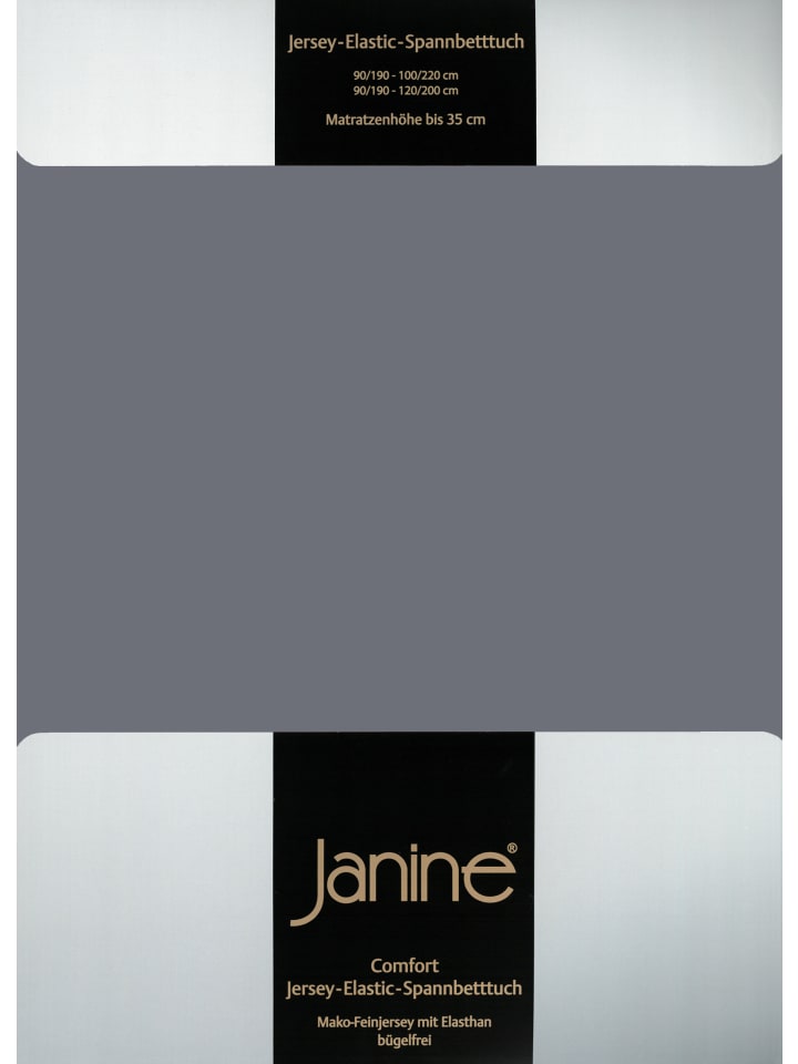 Janine Spannbetttuch Elastic Jersey 5002 in opalgrau