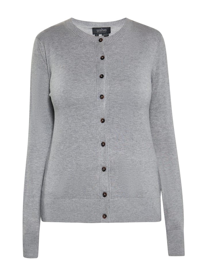 Damen Cardigan in GRAU MELANGE