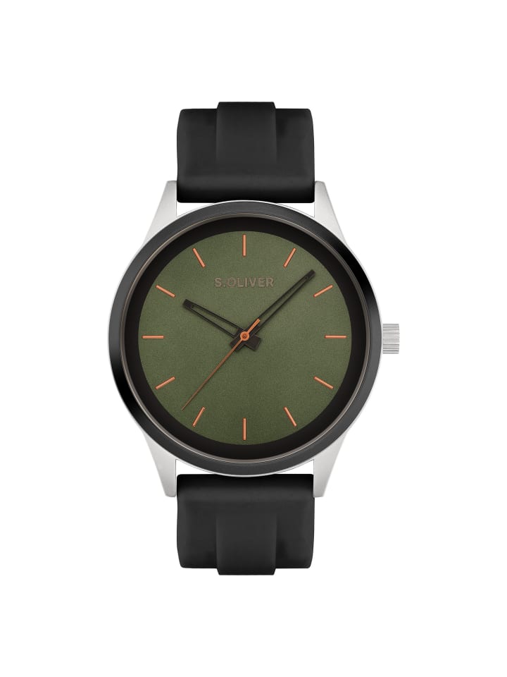 Armbanduhr Sport Silicone in schwarz