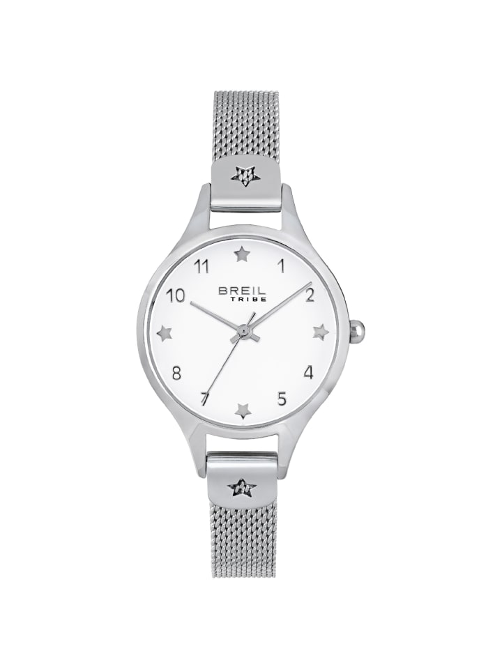 Analoguhr upbeat weiss
