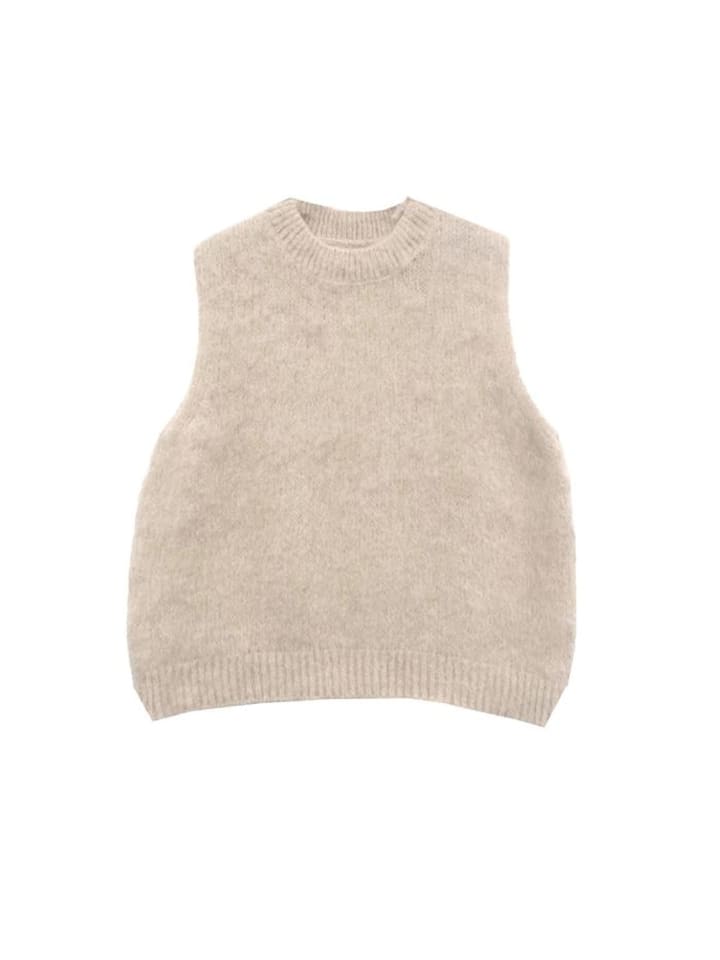 ELLA FLORA KNIT MOHAIR MIX Pullunder in Creme