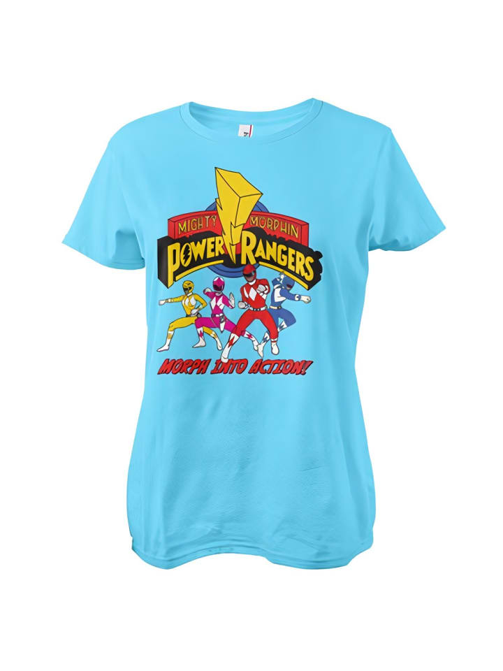 Shirt "Morph Into Action Girly Tee" in Blau