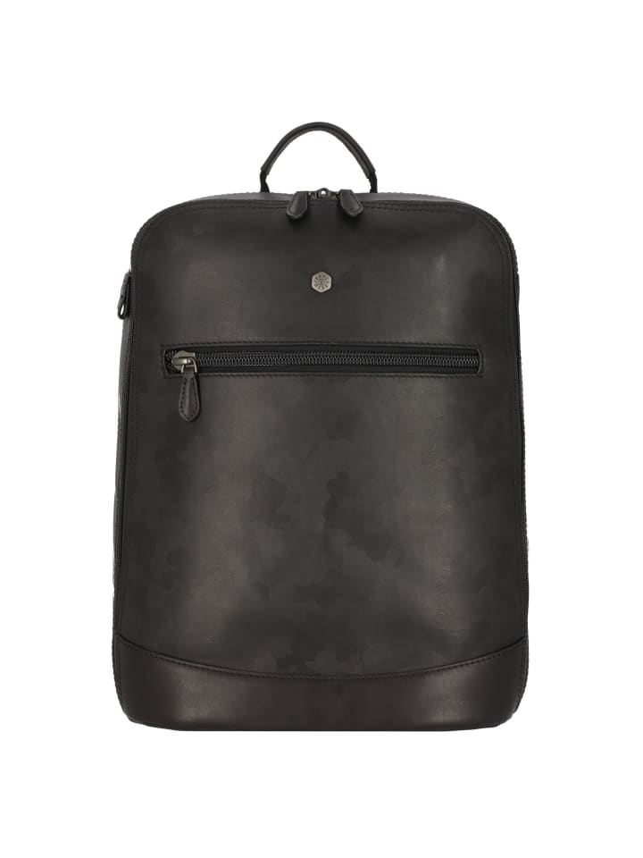 Havana Rucksack RFID Leder 41 cm Laptopfach camo