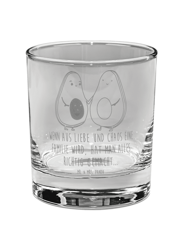 Whisky Tumbler Avocado Pärchen mit Spruch in Transparent