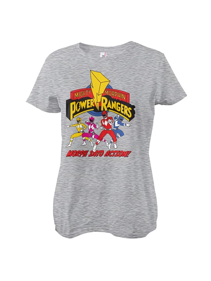 Shirt "Morph Into Action Girly Tee" in Grau