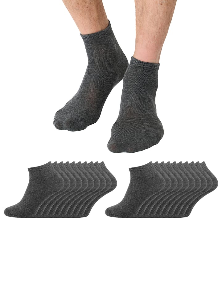 Sneakersocken Classic unifarben hautsympathisch in mittelgraumelange