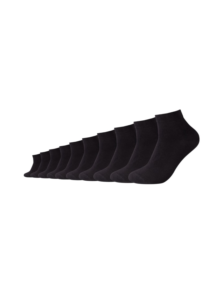 Kurzsocken 10er Pack black