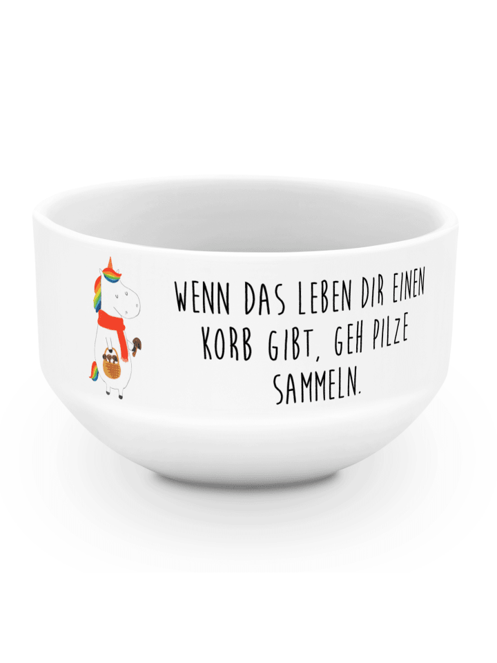 Smoothie Bowl Einhorn Pilz mit Spruch in Weiß