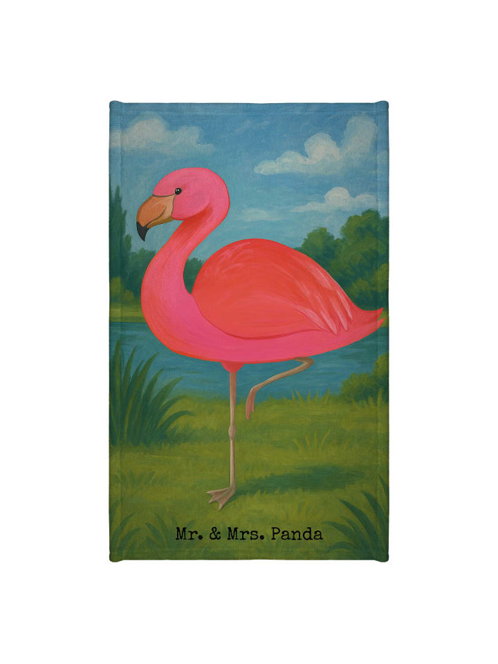 Handtuch Flamingo Classic Design ohne Spruch in Weiß