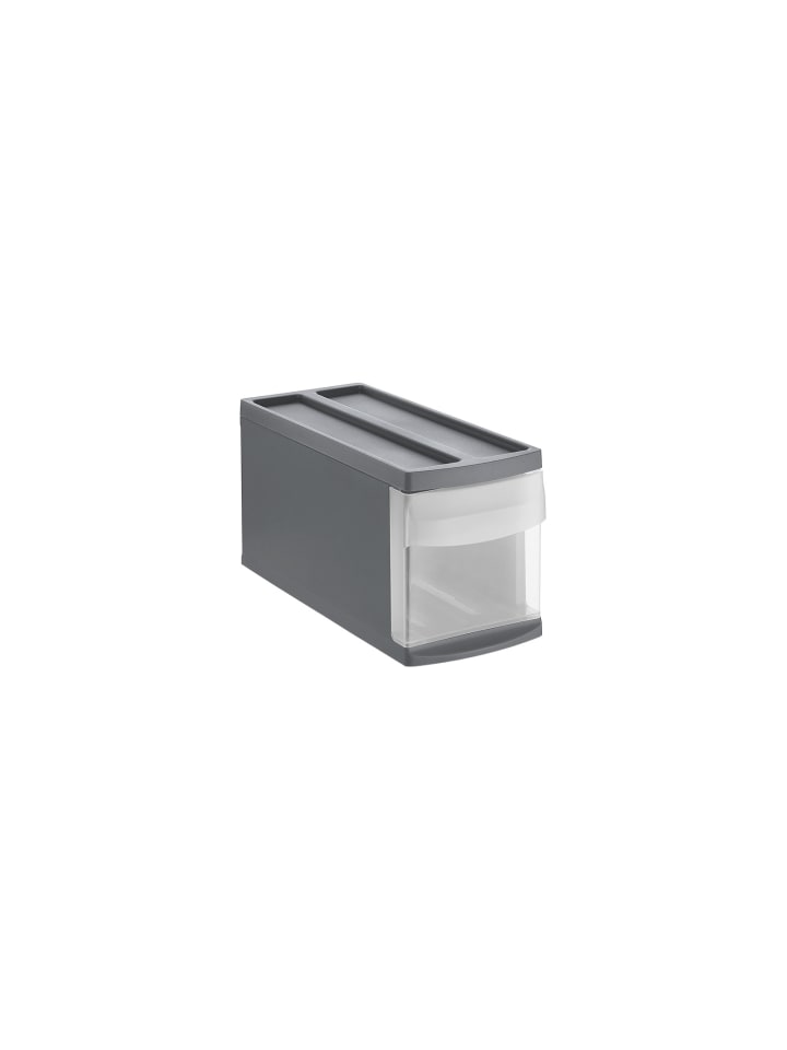 Systemix Schubladenbox mit 7l Schub, Kunststoff (PP) in Anthrazit