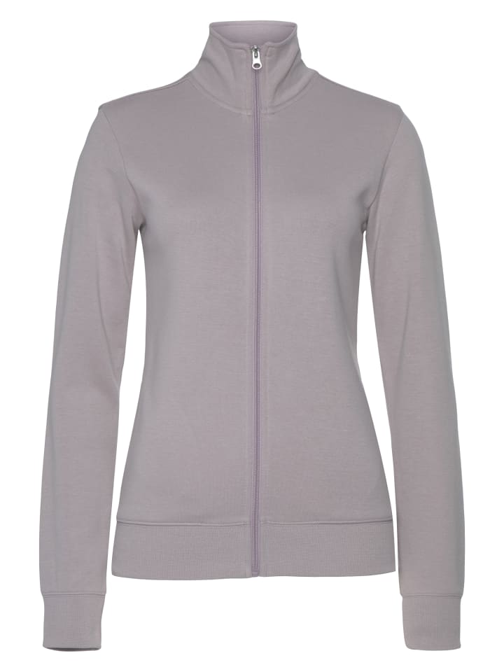 Sweatjacke in rauchrosa