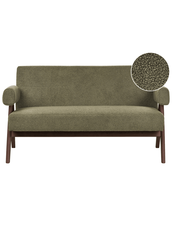 2-Sitzer Sofa TAMRE in Grün/Braun - (W) 148 x (H) 79 x (L) 78 cm