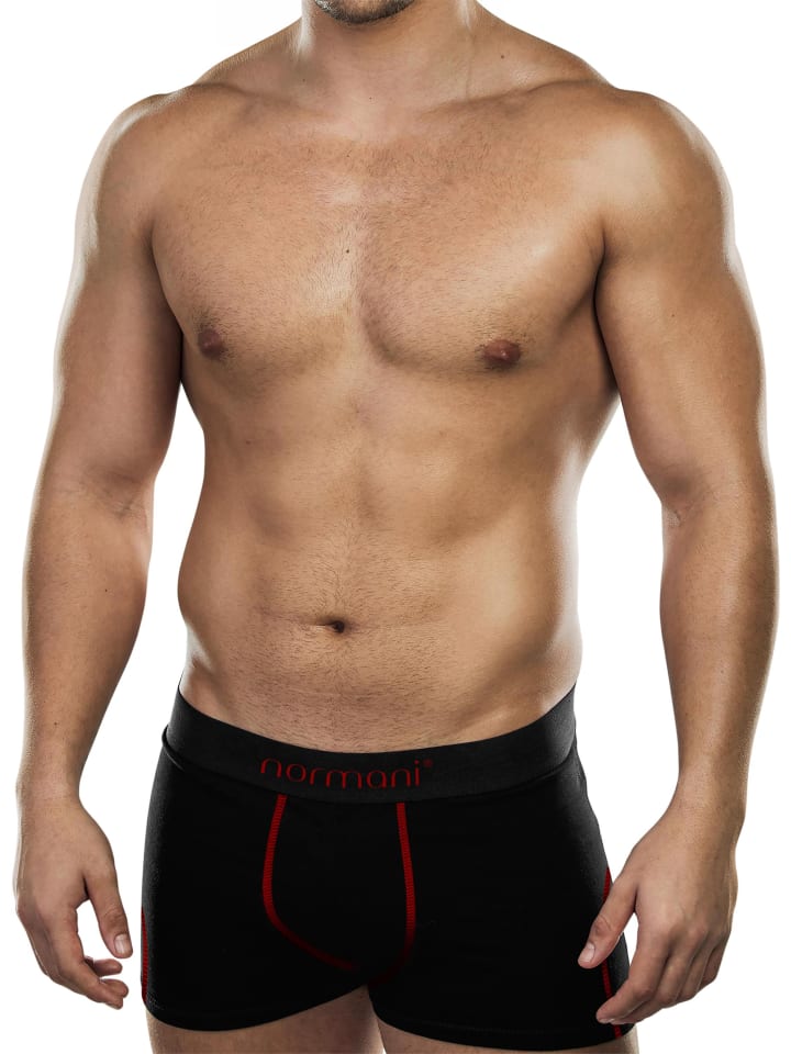 6 weiche Boxershorts aus Baumwolle in Rot