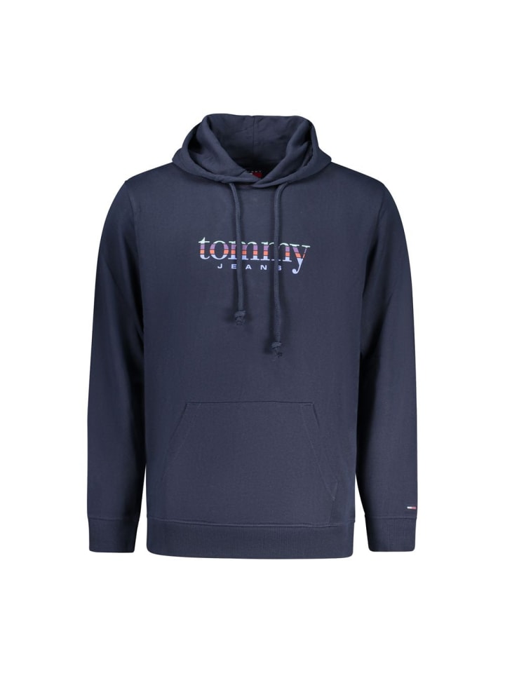 Blau Baumwolle Herren Hoodie