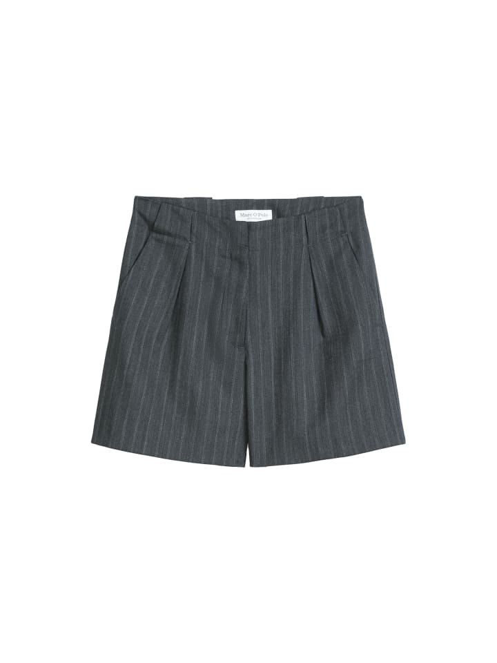 Nadelstreifen-Shorts regular in Dark Grey