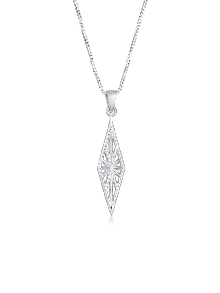 Halskette 925 Sterling Silber Ornament in Silber