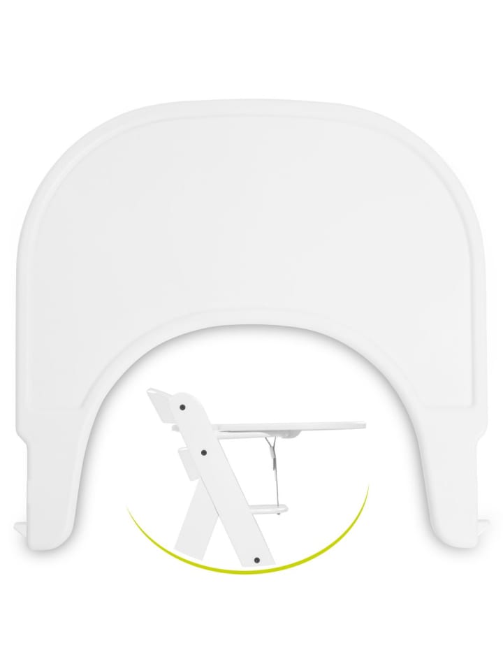 Essbrett und Tisch für Alpha Hochstuhl in weiss