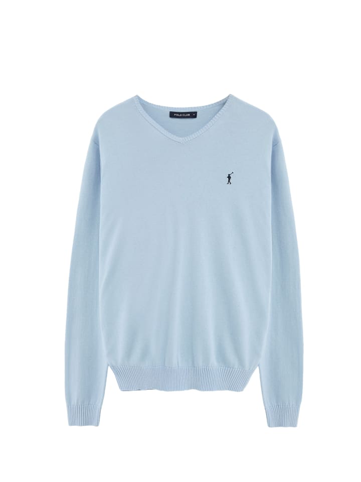 Pullover RIGBY GO V COTTON VO in Baby Blau