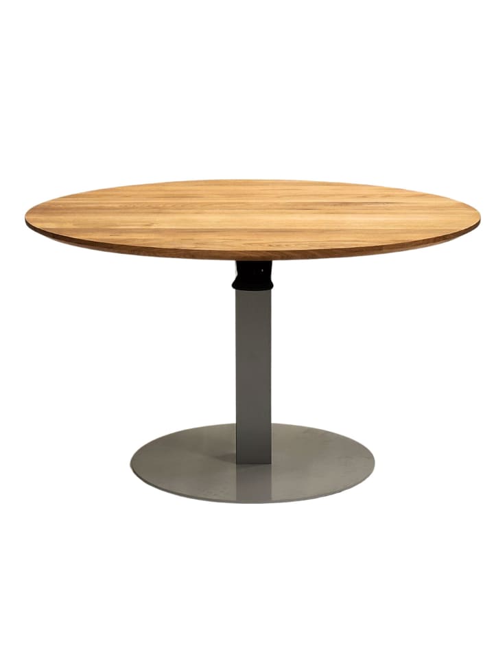 Couchtisch Nagold Eiche geölt / silber 80 / 80 / 47-68cm