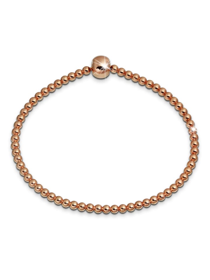 Armband Silber 925 Sterling Silber, vergoldet (Roségold 333) 16cm ca. 54mm