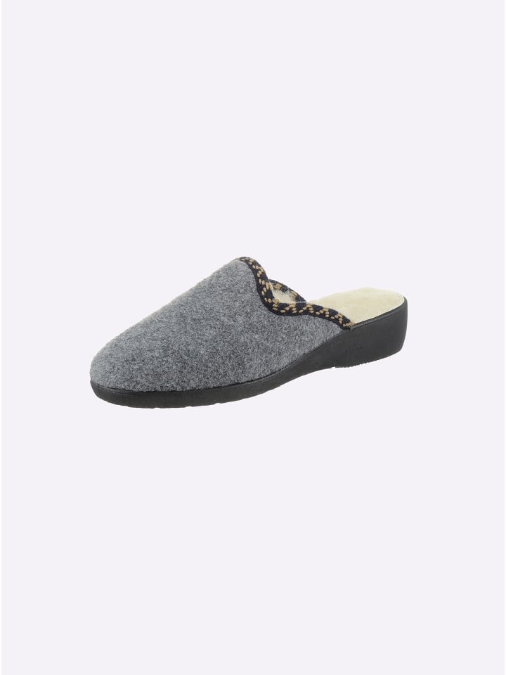 Pantoffel in grau