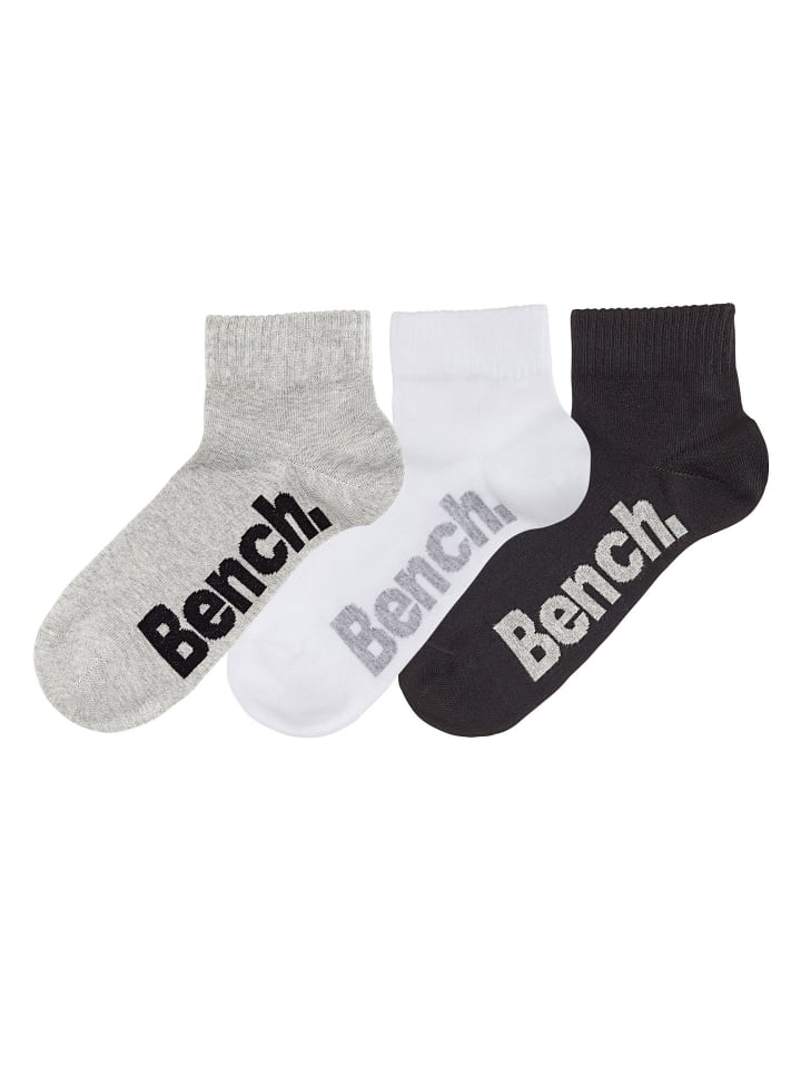 Kurzsocken in schwarz, weiß, grau