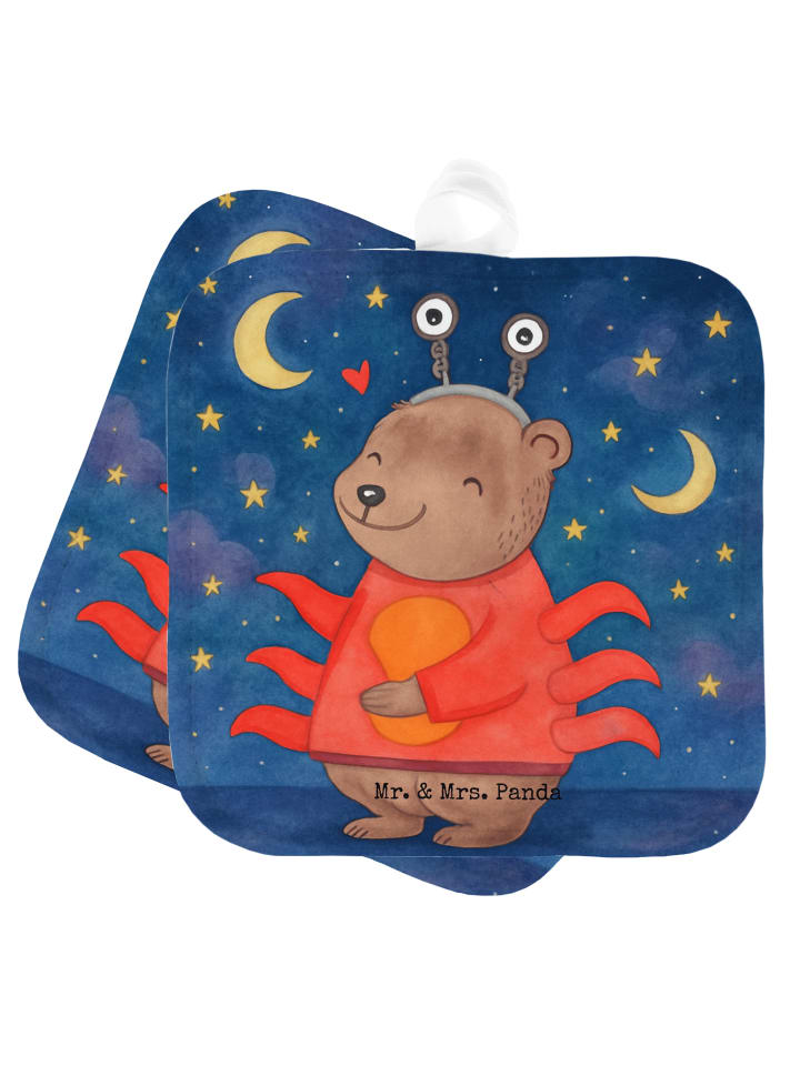 Topflappen Krebs Astrologie Design ohne Spruch in Weiß